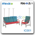 IC001 Hospital medical transfusion chair with i.v. pole